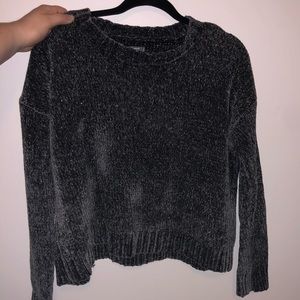 Aerie gray cropped sweater
